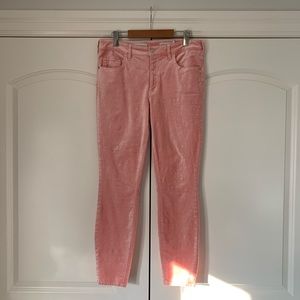 ❤️Pilcro High Rise Pink Velvet Skinny Pants 29